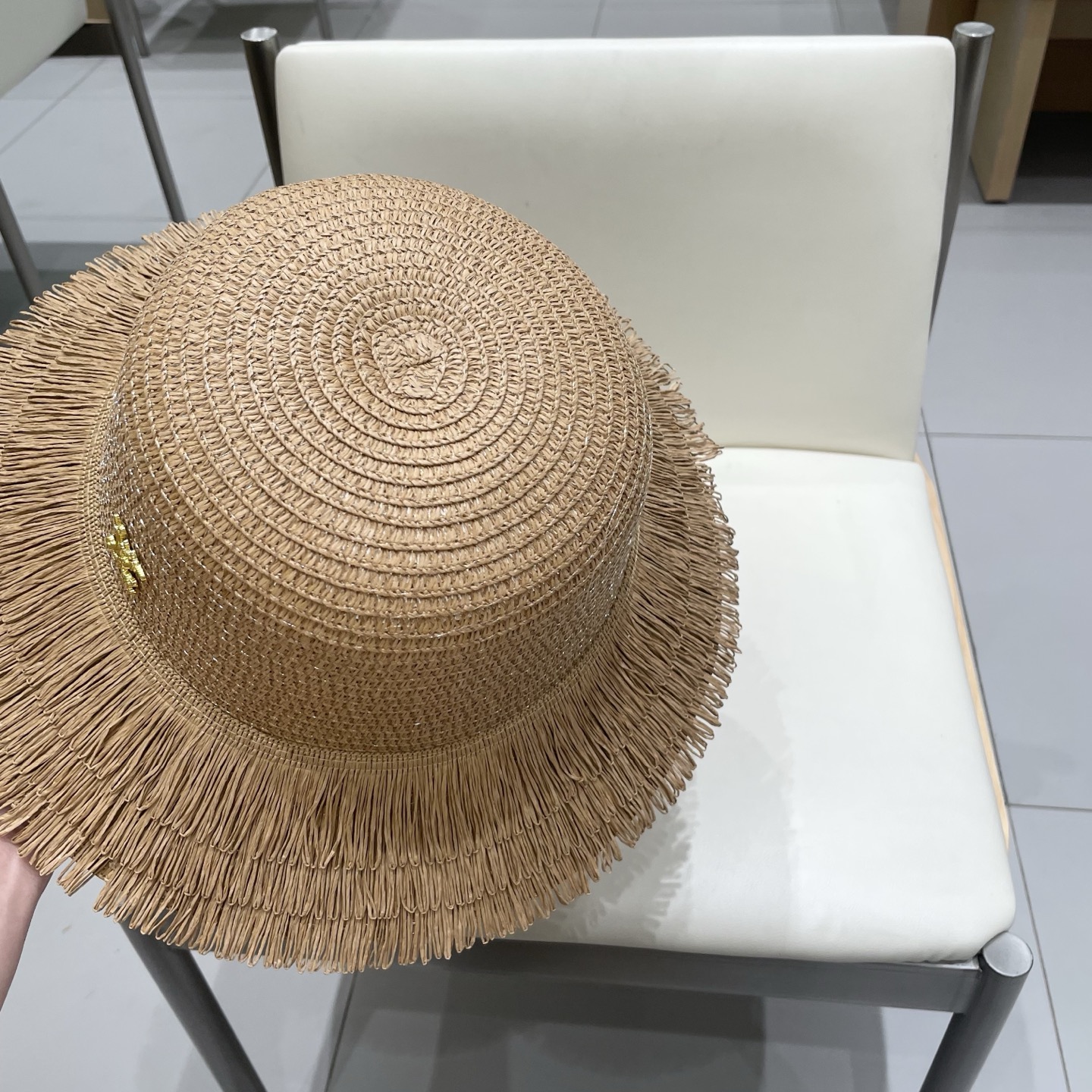  lv路易威登网红毛边流苏草帽优雅大檐海边度假遮阳盆帽休闲夏女