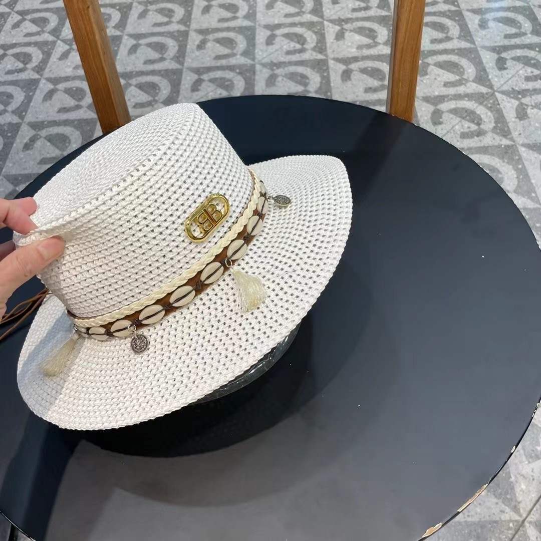 NO:221070,Balenciaga hollow top hat, sunshade hat, head circumference 57cm hat, fisherman hat baseball hat knit hat, hat, balenciaga, espadrilles, hats19860909巴黎世家镂空平顶礼帽,遮阳草帽,头围57cm帽子渔夫帽棒球帽针织帽,帽子,balenciaga,espadrilles,hats,hat