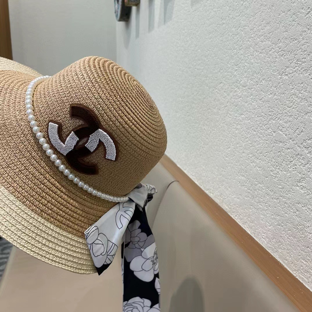 香奈儿CHANEL2026新款草帽山茶花丝带，名媛风，细节待上，夏季防晒防紫外线，出行必备，百搭好看