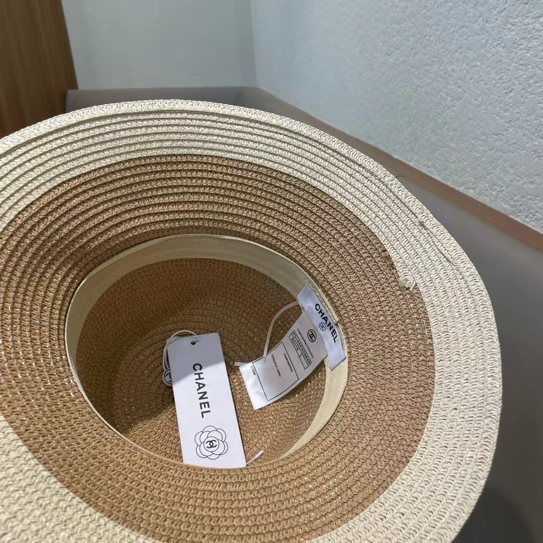 香奈儿CHANEL2026新款草帽山茶花丝带，名媛风，细节待上，夏季防晒防紫外线，出行必备，百搭好看