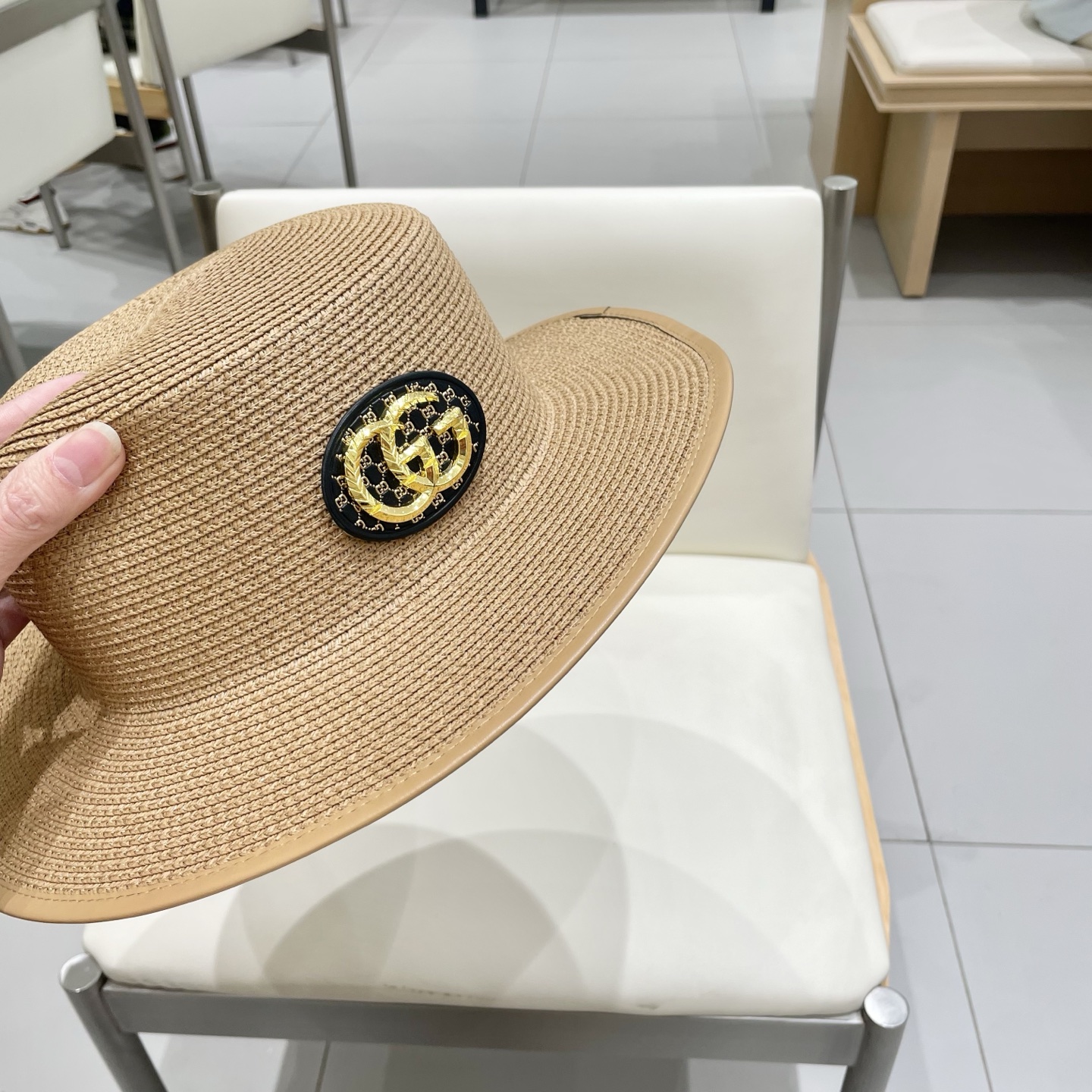  Gucci古奇2025新款草帽，名媛风遮阳帽，旅游出街必备