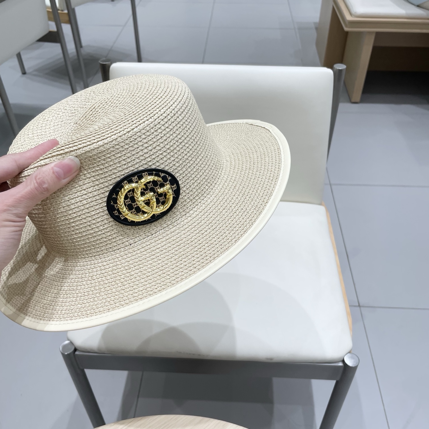  Gucci古奇2025新款草帽，名媛风遮阳帽，旅游出街必备