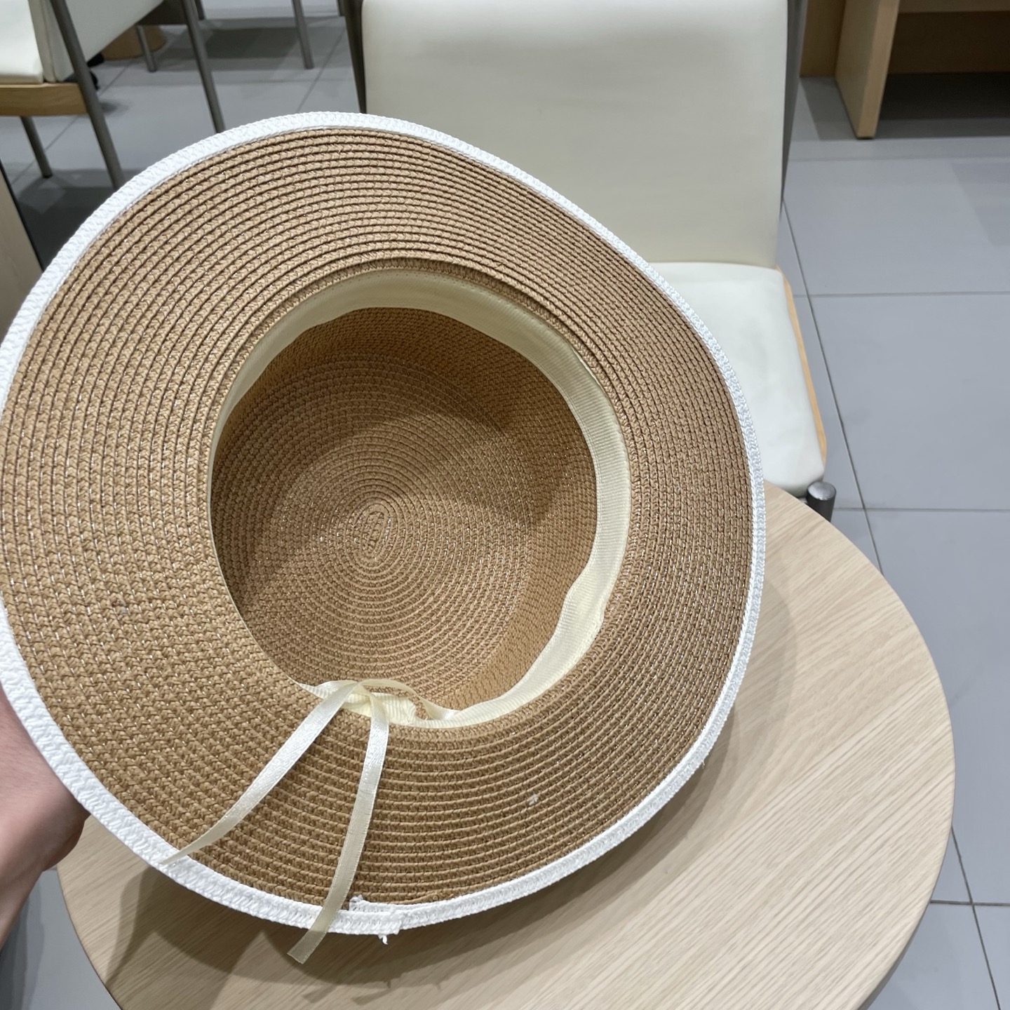 塞琳celien新款草帽，平顶水桶礼帽，头围57cm