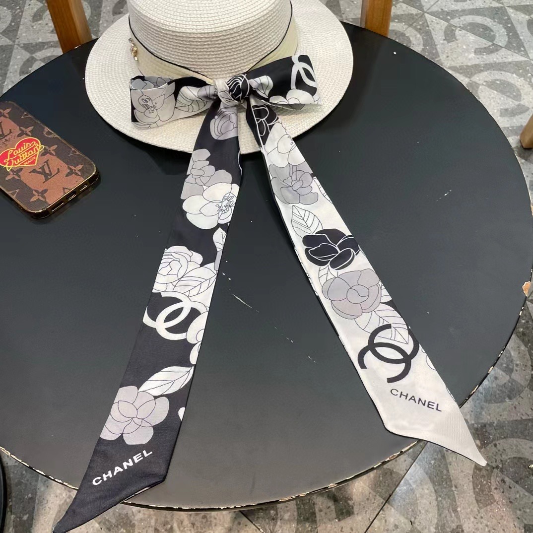  Chanel香奈儿草帽，遮阳沙滩帽，搭配香奈儿飘带，高级定制，头围57cm 四个色