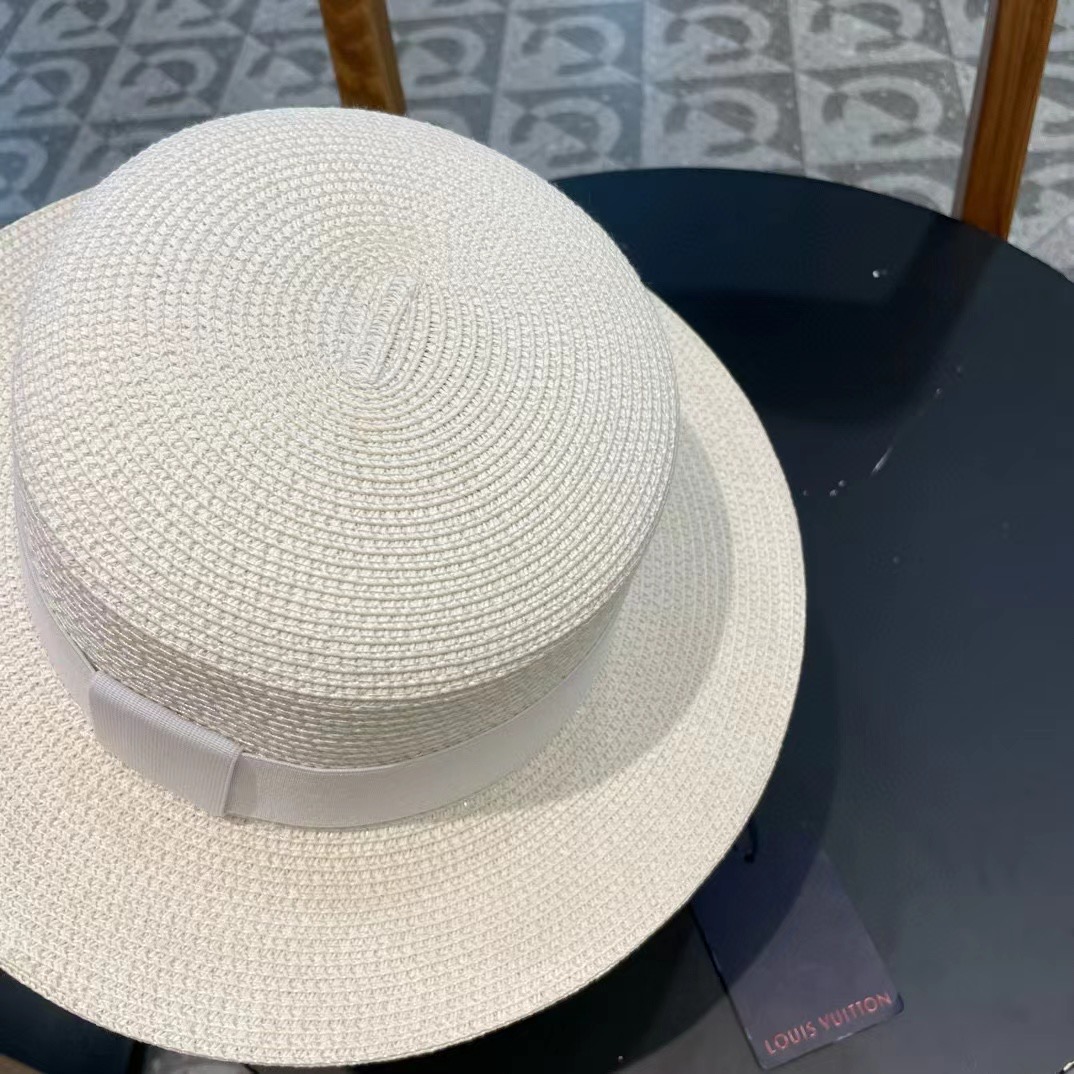  LV路易威登新款草帽，平顶礼帽，头围57cm
