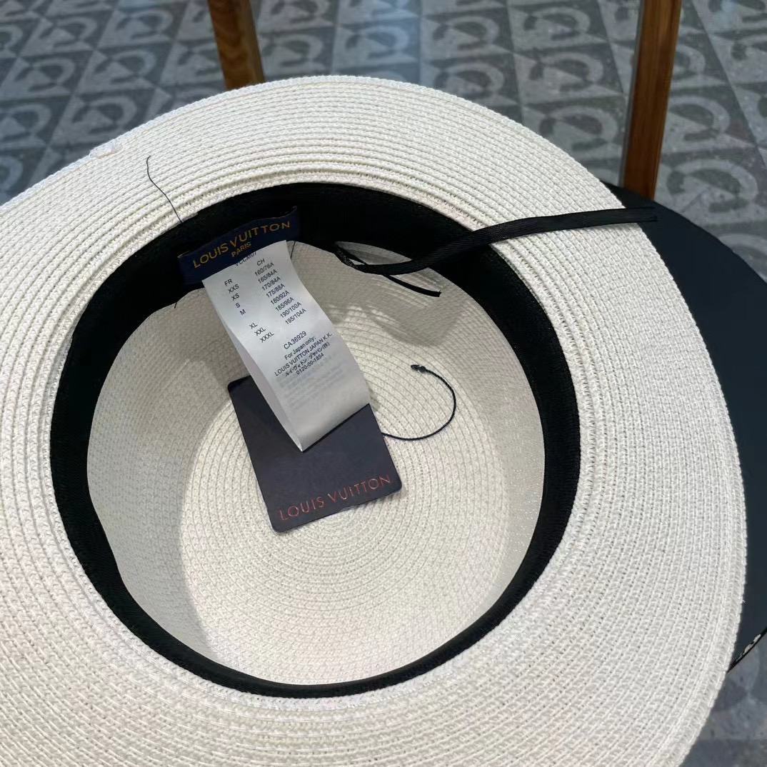  LV路易威登新款草帽，平顶礼帽，头围57cm