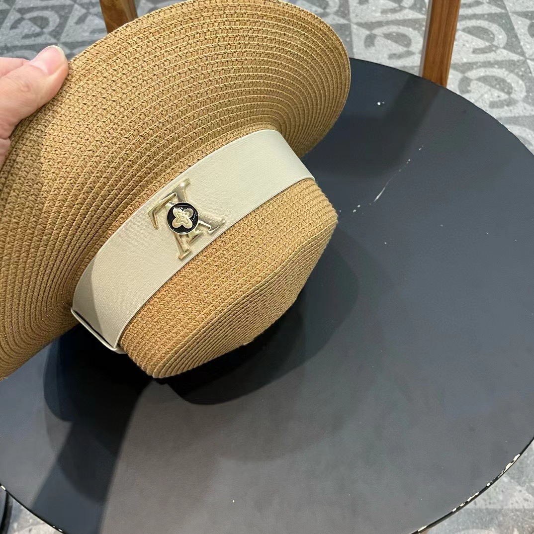  LV路易威登新款草帽，平顶礼帽，头围57cm