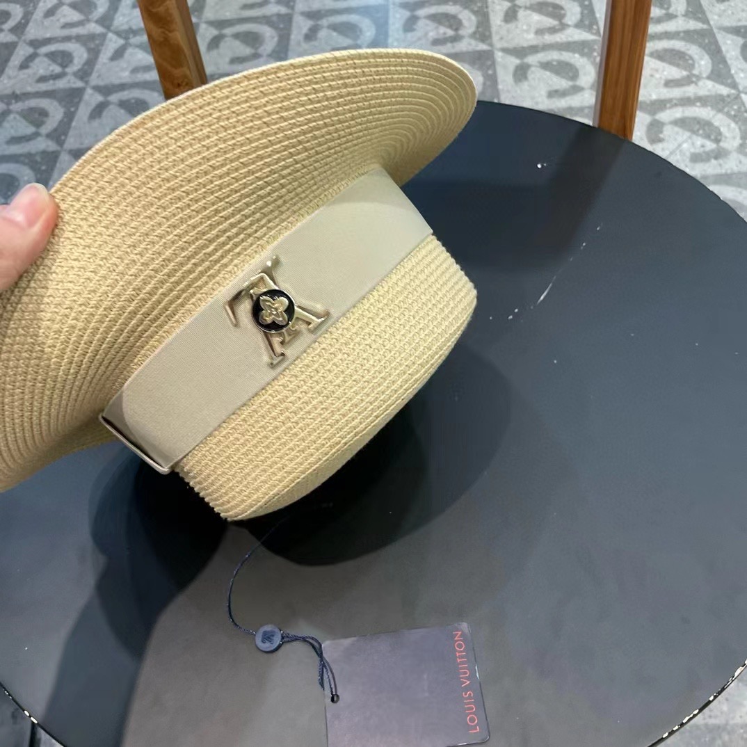  LV路易威登新款草帽，平顶礼帽，头围57cm
