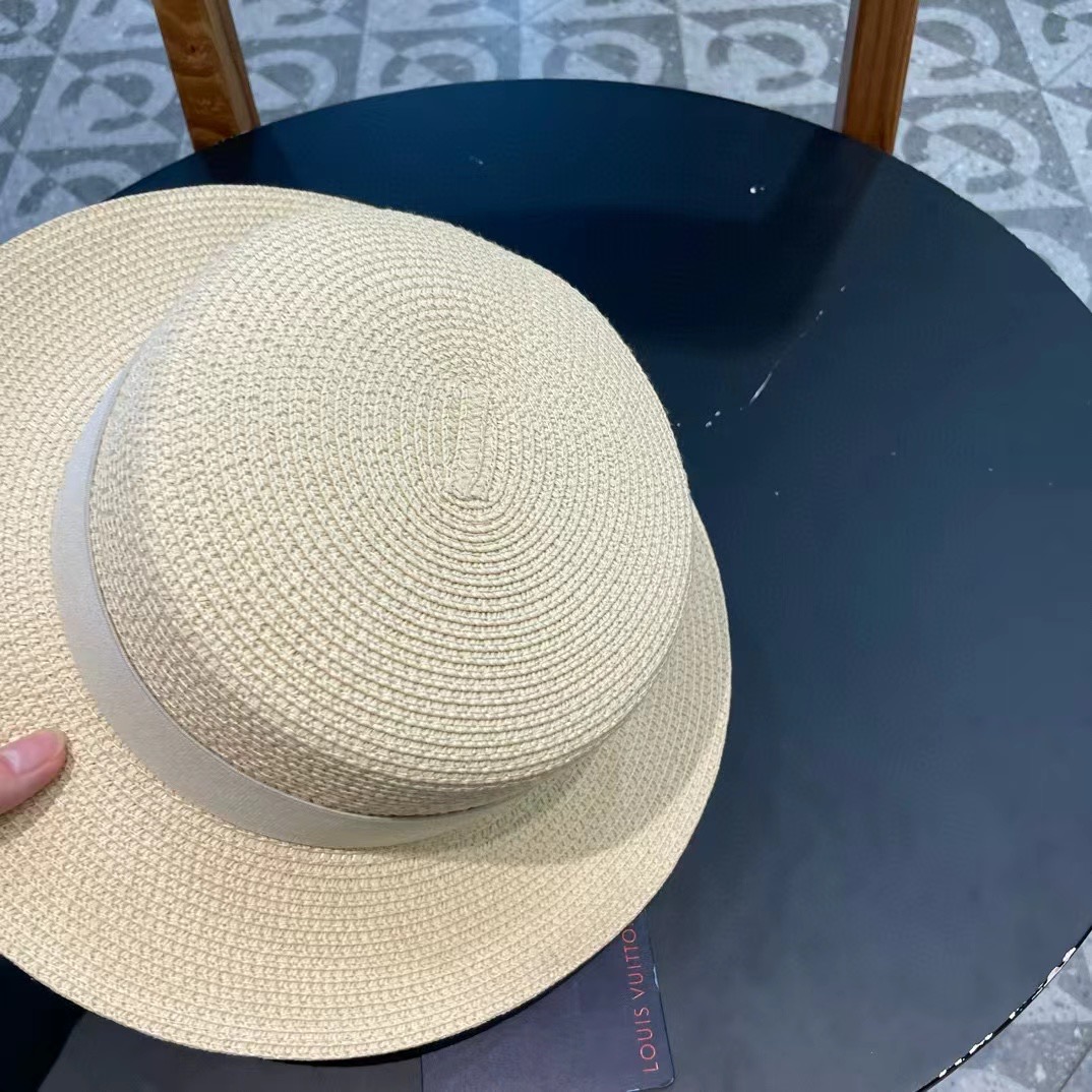  LV路易威登新款草帽，平顶礼帽，头围57cm
