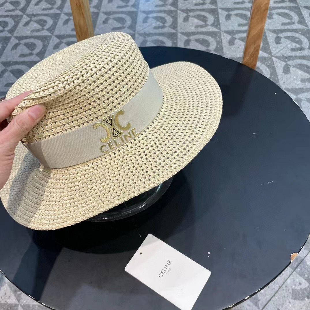塞琳celien新款草帽，平顶礼帽，头围57cm
