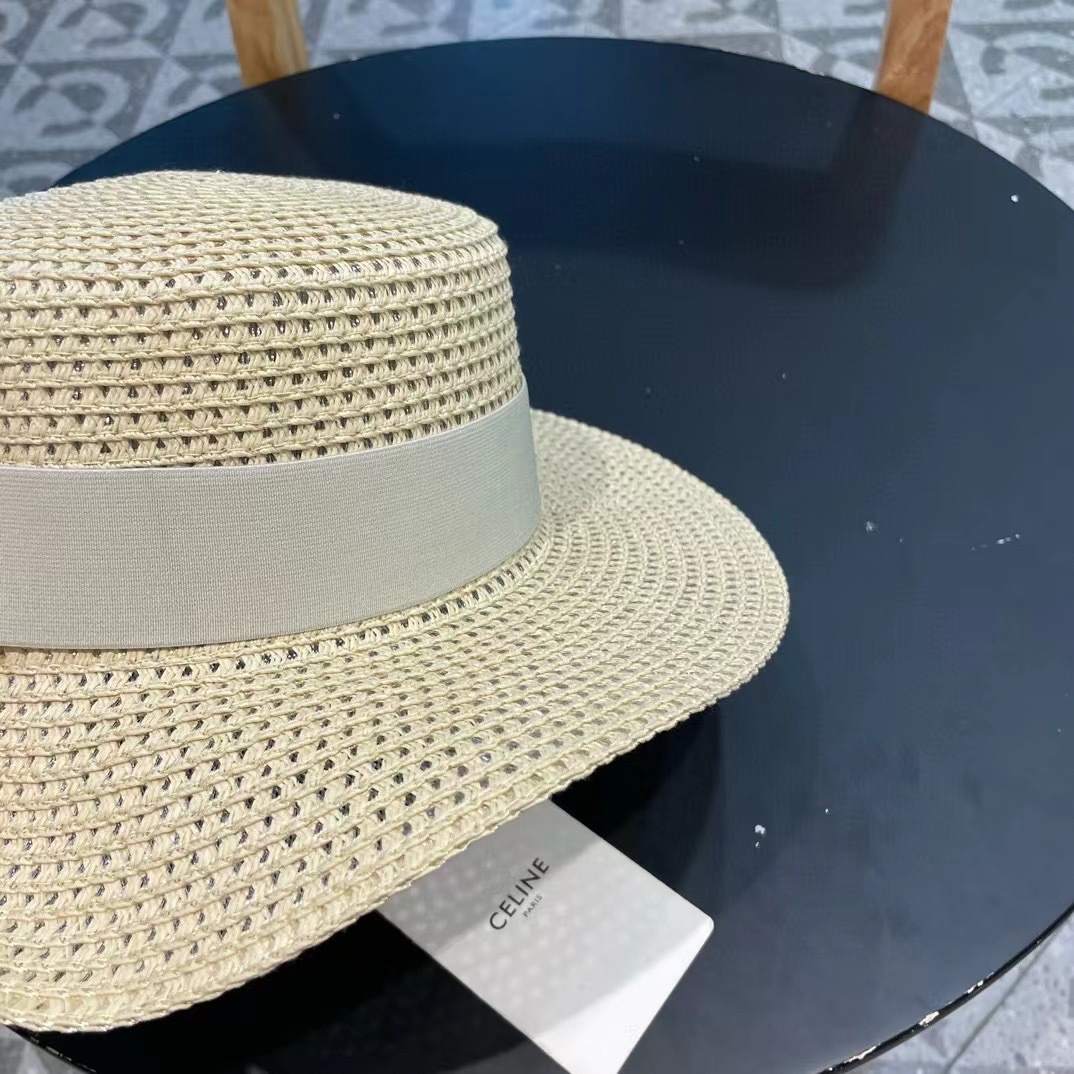 塞琳celien新款草帽，平顶礼帽，头围57cm