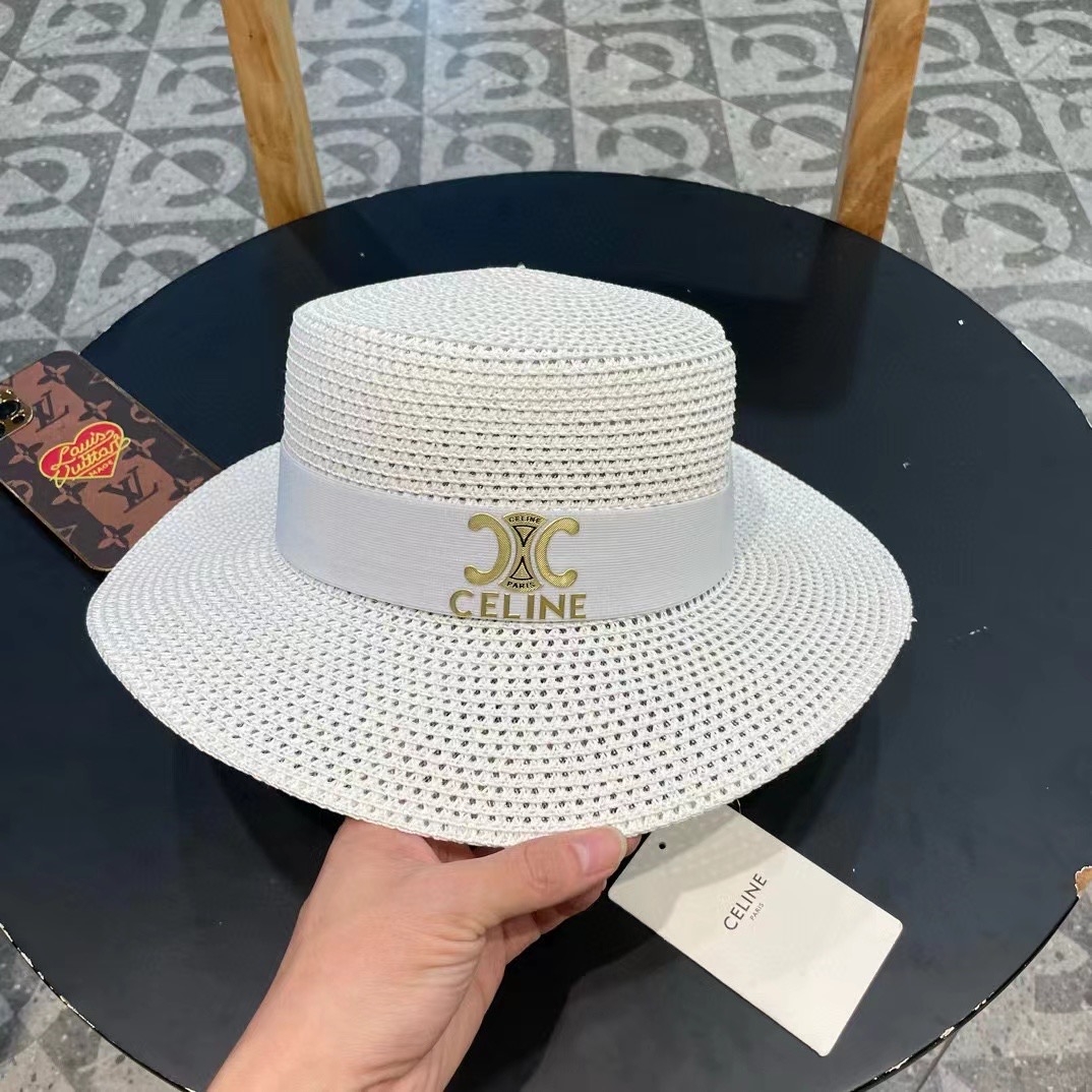 塞琳celien新款草帽，平顶礼帽，头围57cm