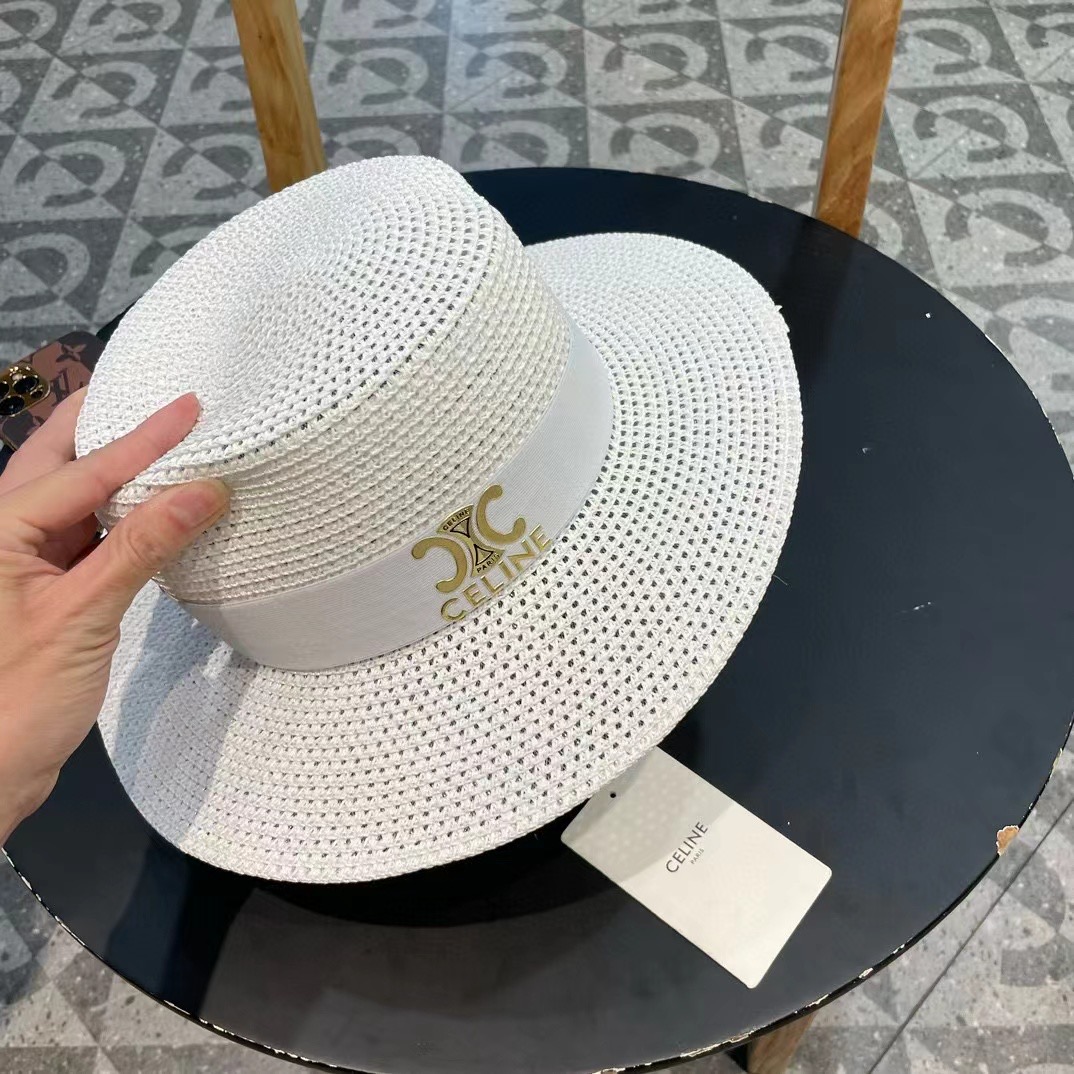 塞琳celien新款草帽，平顶礼帽，头围57cm