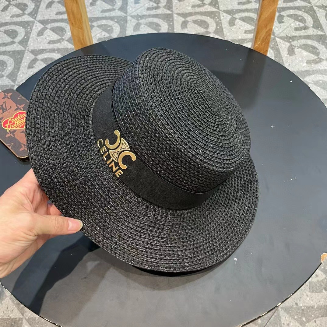 塞琳celien新款草帽，平顶礼帽，头围57cm