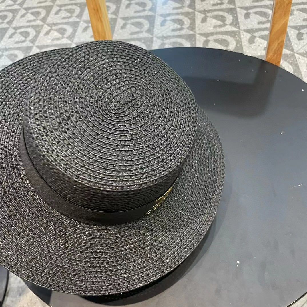 塞琳celien新款草帽，平顶礼帽，头围57cm