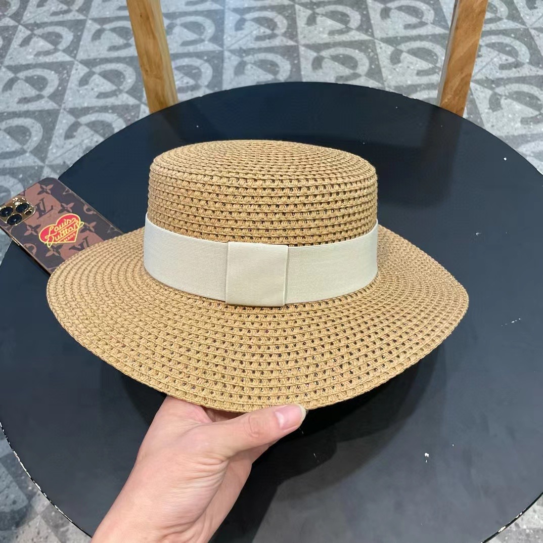 塞琳celien新款草帽，平顶礼帽，头围57cm