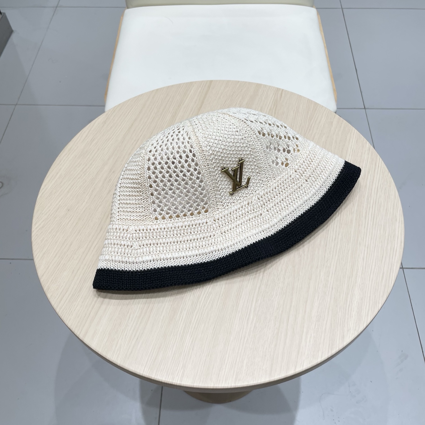  Lv路易威登手工编织盆帽遮阳防晒帽子女韩版镂空透气夏季可折叠显脸小渔夫帽