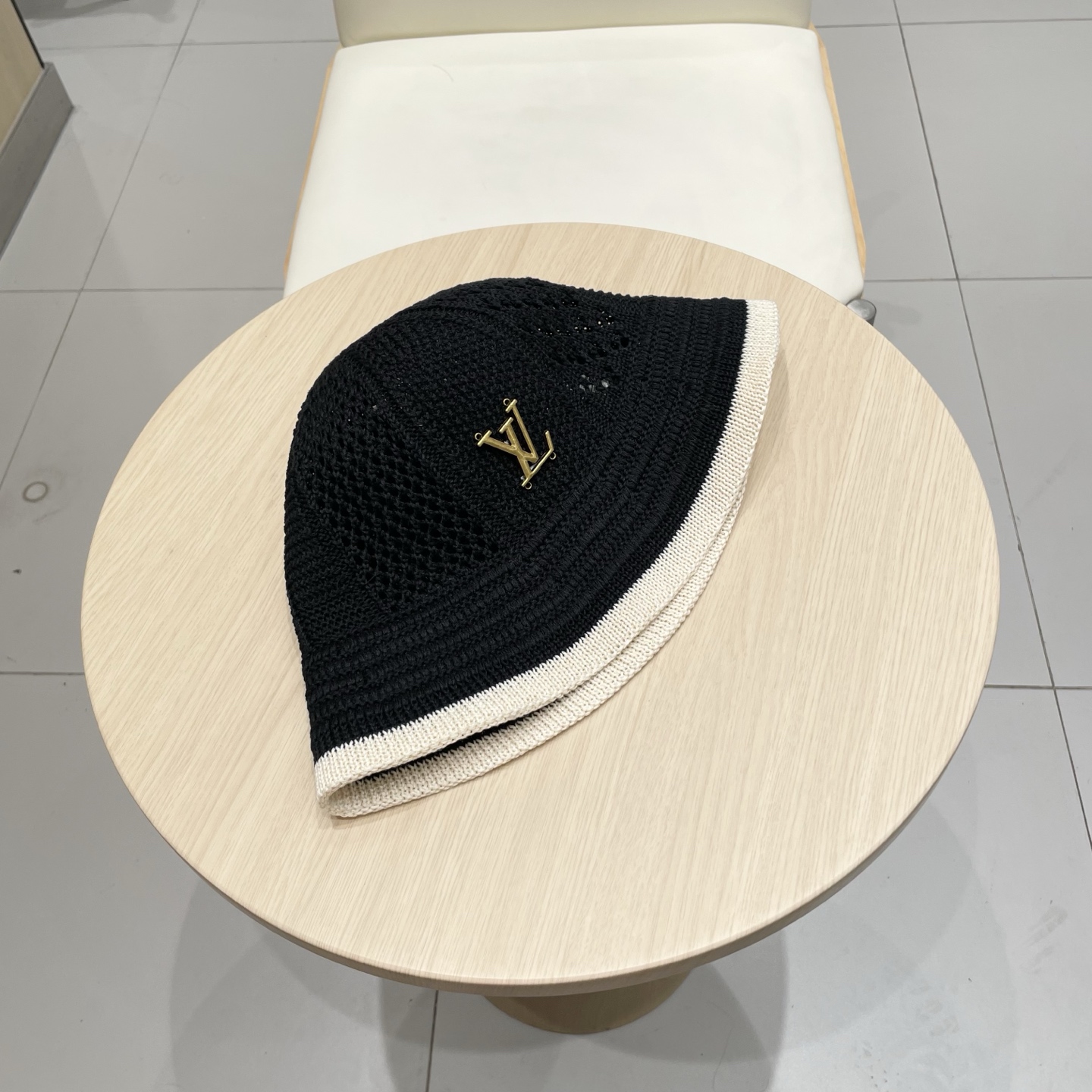  Lv路易威登手工编织盆帽遮阳防晒帽子女韩版镂空透气夏季可折叠显脸小渔夫帽