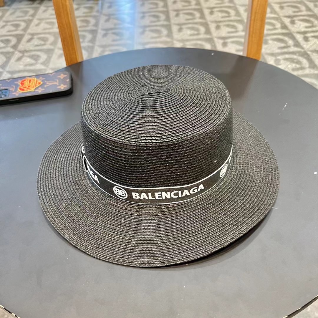  巴黎世家BALENCIAGA 早春新款韩版休闲遮阳防晒草帽 时尚百搭色，网红爆款 出门必备