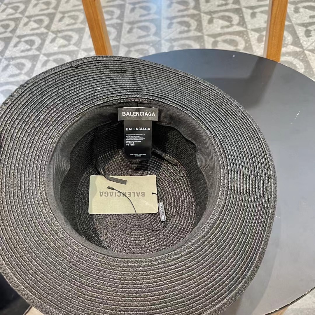  巴黎世家BALENCIAGA 早春新款韩版休闲遮阳防晒草帽 时尚百搭色，网红爆款 出门必备