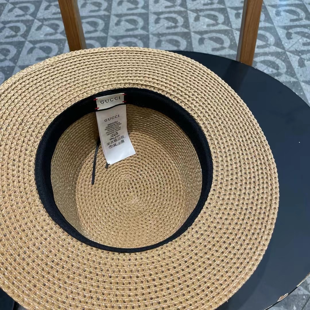  Gucci古奇2025新款草帽，名媛风遮阳帽，，旅游出街必备