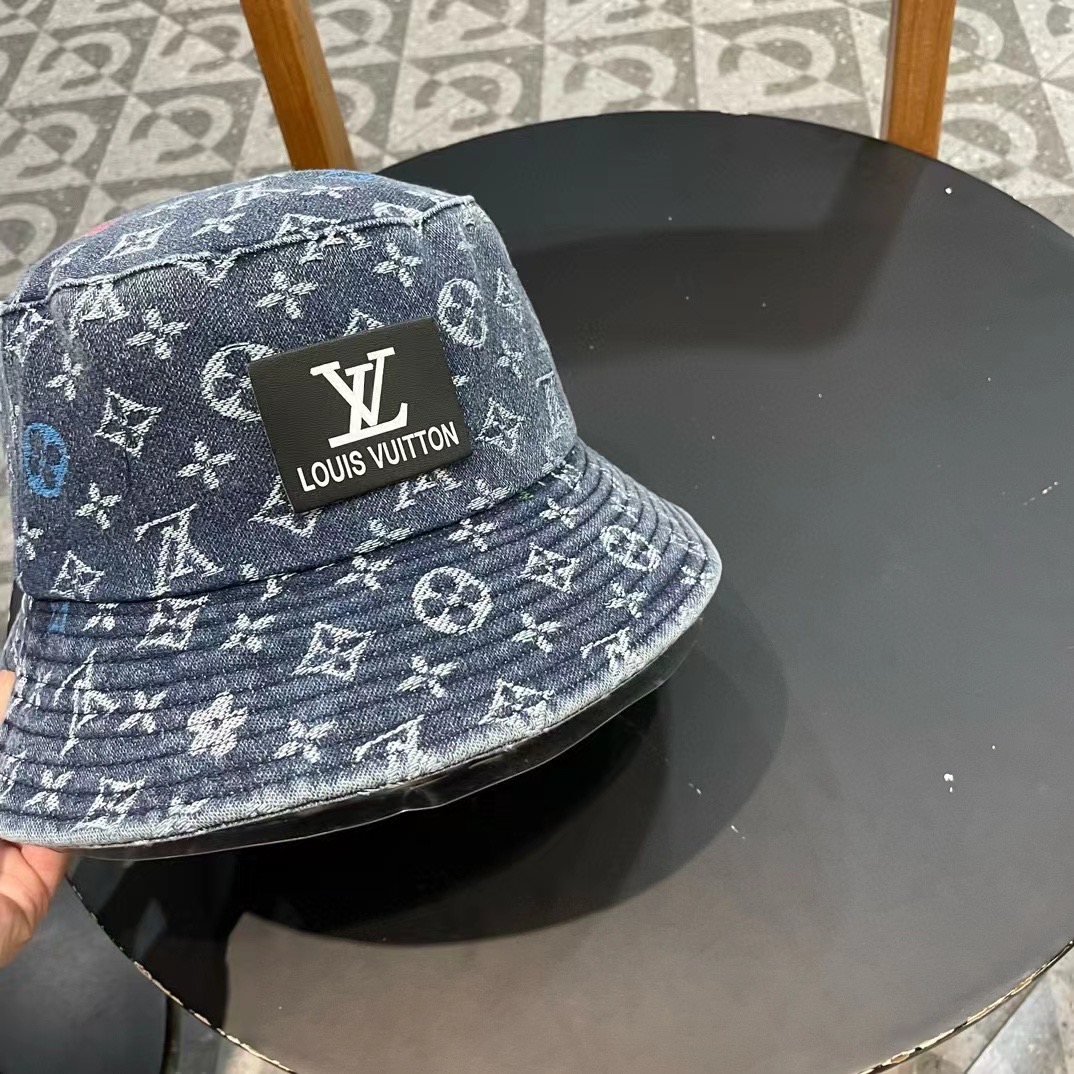  LV 新款牛仔渔夫帽 新工艺面料，巨遮脸！一年四季都可以戴材质 57cm