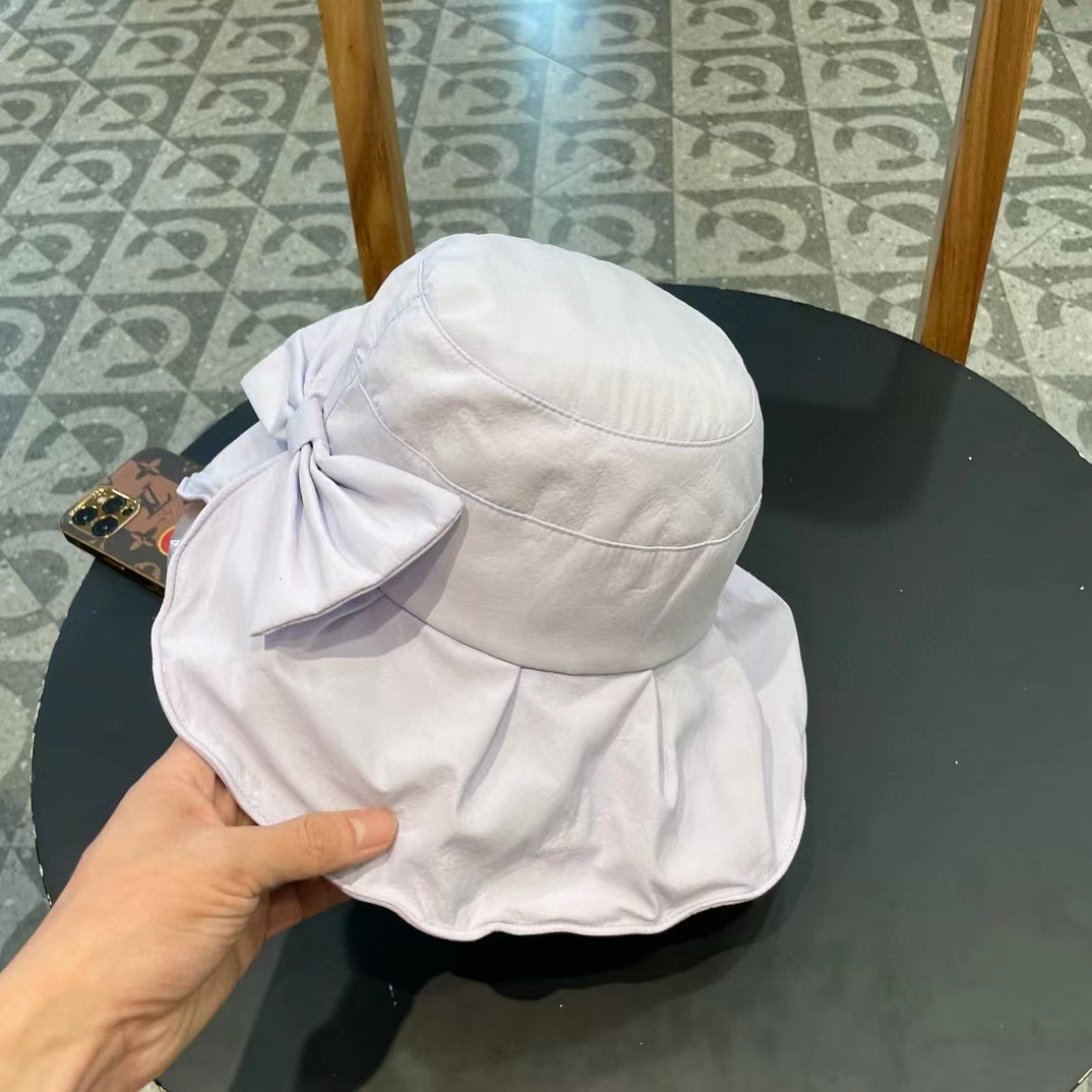  Chanel香奈儿开叉蝴蝶结渔夫帽，帆布帽，简约网红款，头围57