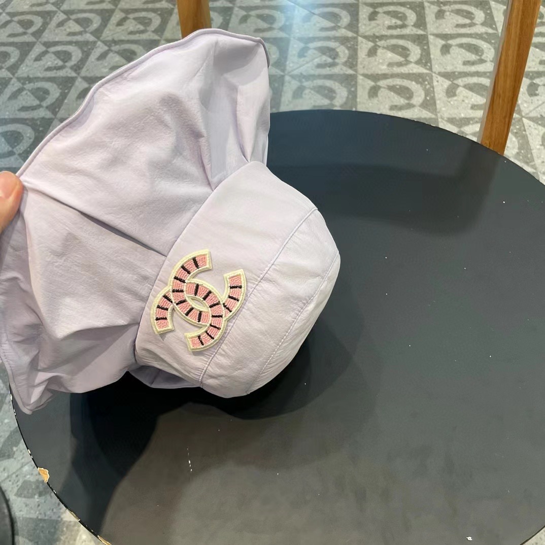  Chanel香奈儿开叉蝴蝶结渔夫帽，帆布帽，简约网红款，头围57