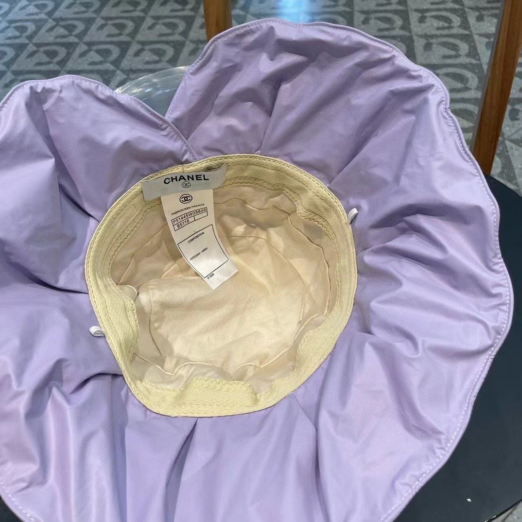  Chanel香奈儿开叉蝴蝶结渔夫帽，帆布帽，简约网红款，头围57