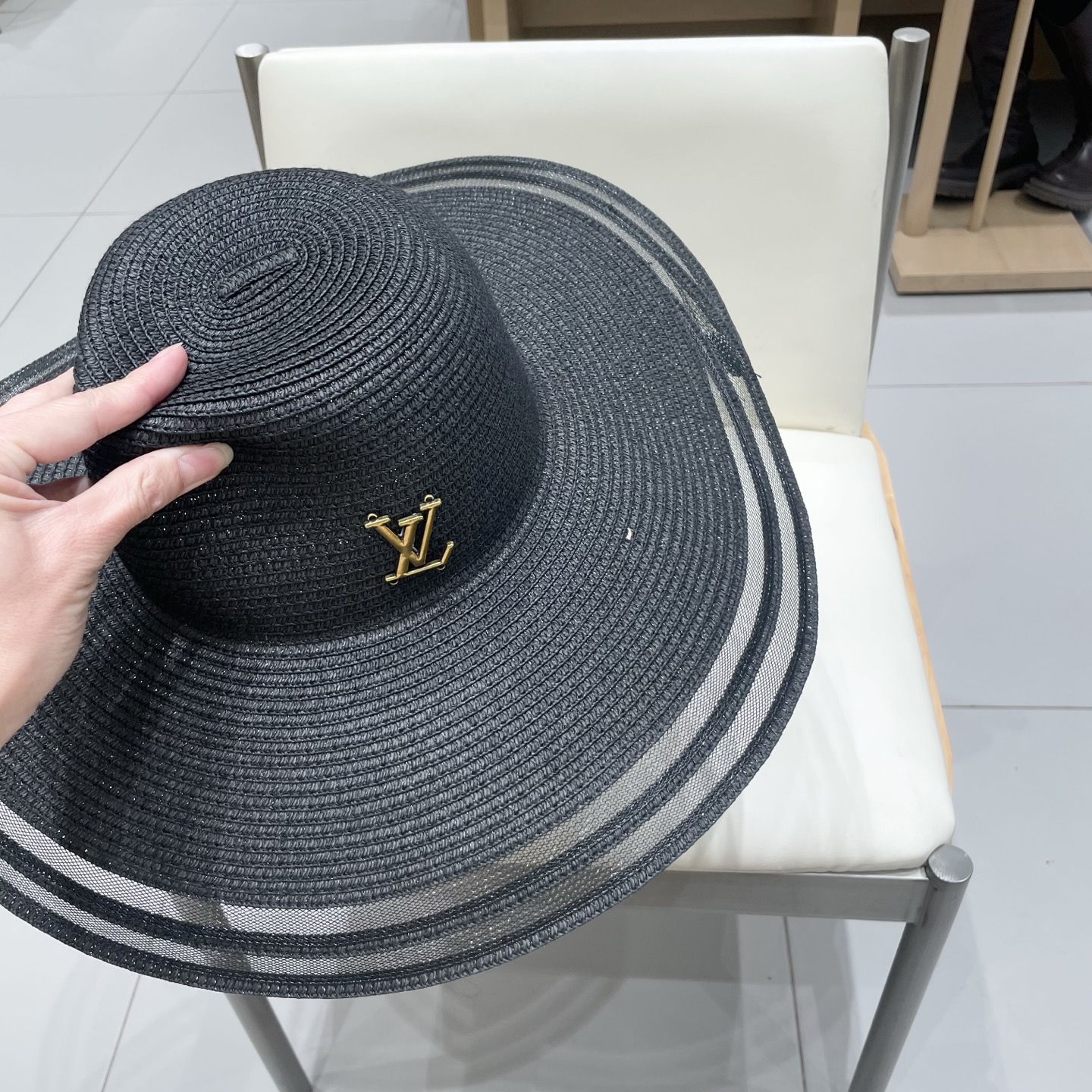  LV路易威登新款草帽，圆顶礼帽，头围57cm