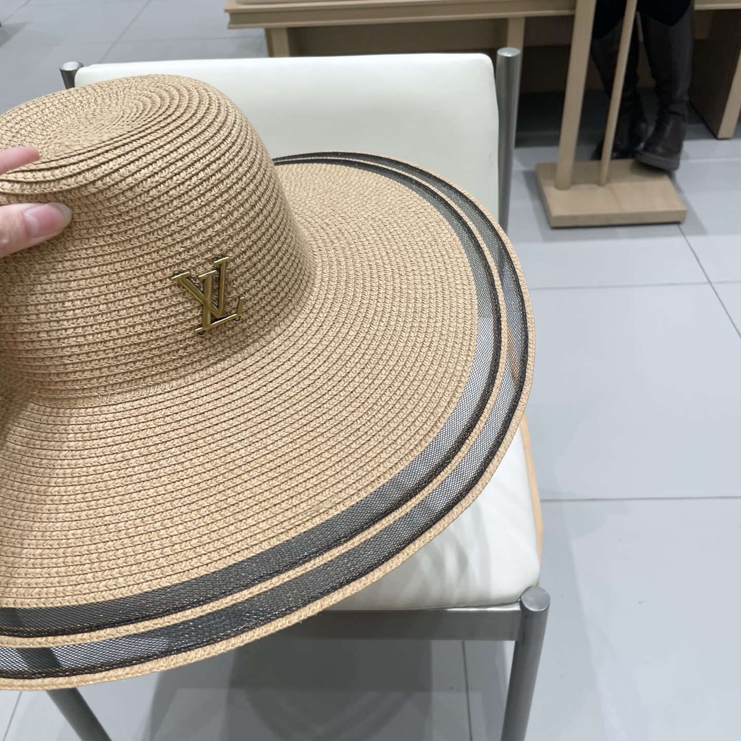  LV路易威登新款草帽，圆顶礼帽，头围57cm