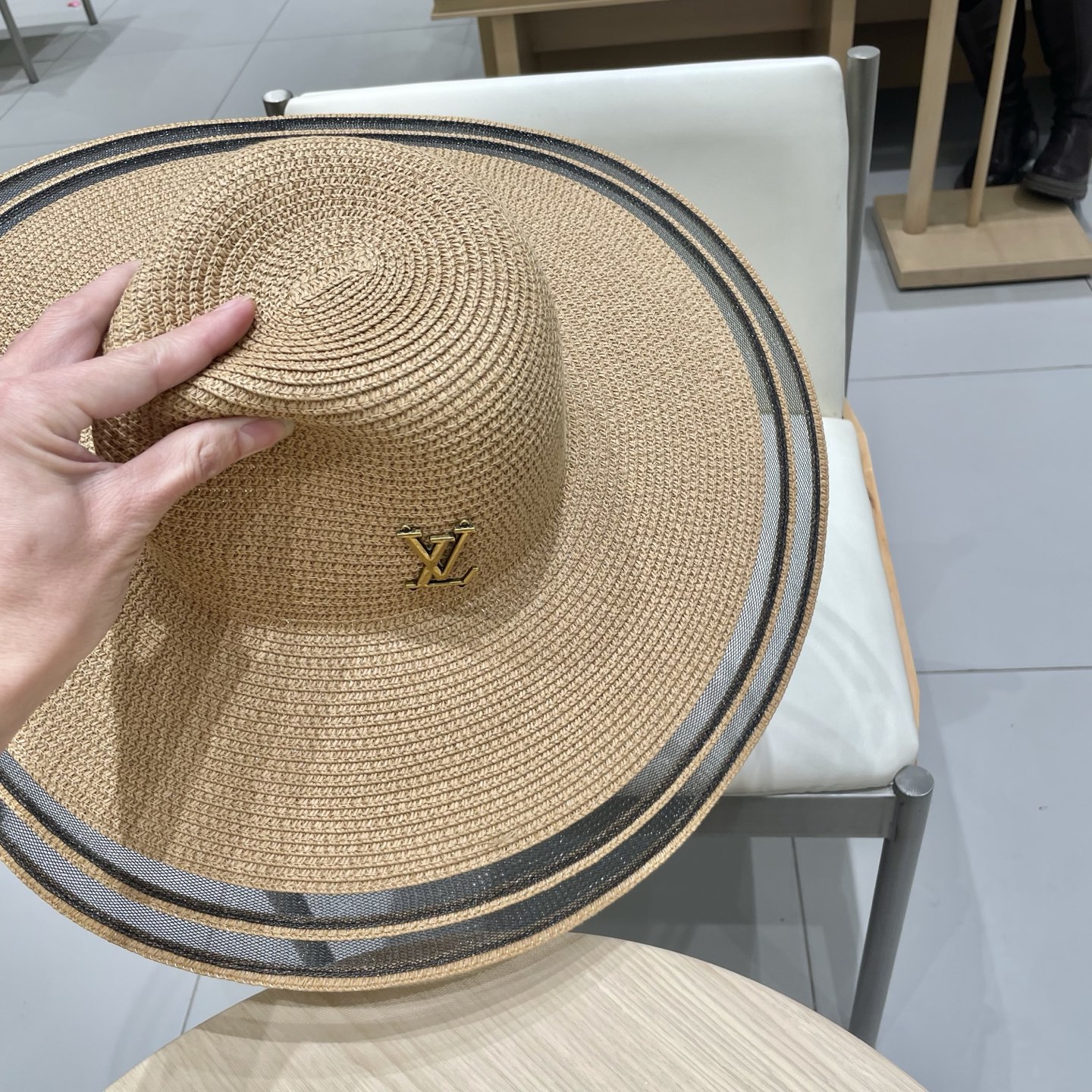  LV路易威登新款草帽，圆顶礼帽，头围57cm