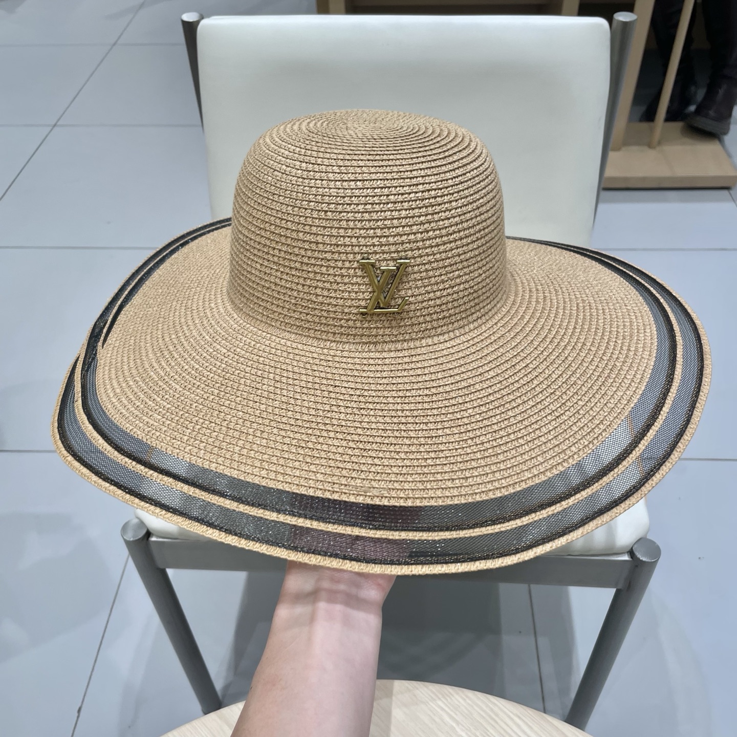  LV路易威登新款草帽，圆顶礼帽，头围57cm