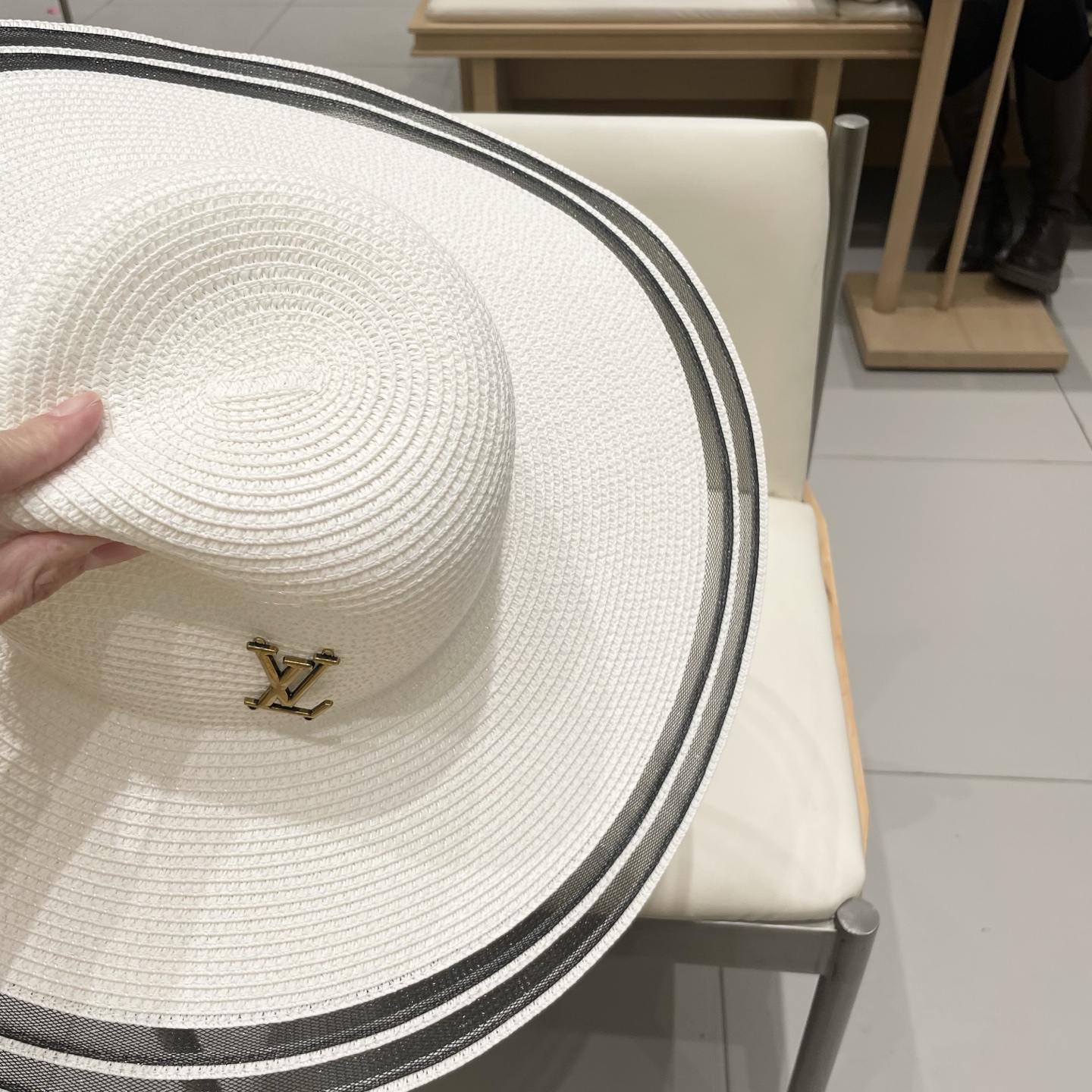  LV路易威登新款草帽，圆顶礼帽，头围57cm