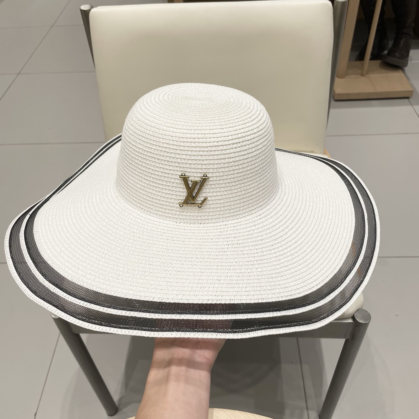  LV路易威登新款草帽，圆顶礼帽，头围57cm