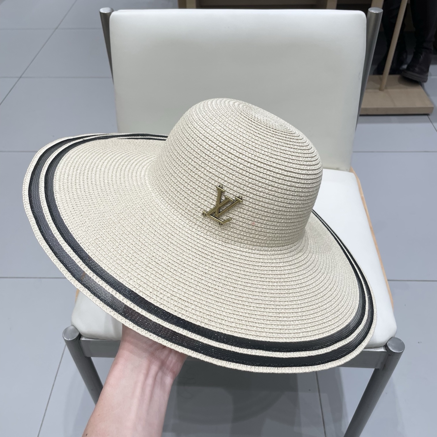  LV路易威登新款草帽，圆顶礼帽，头围57cm