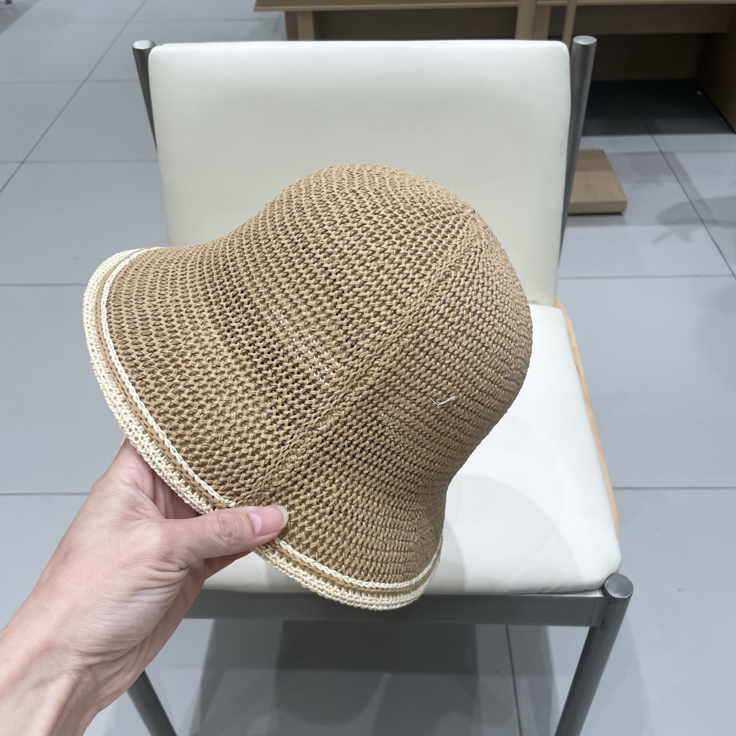  Chanel香奈儿小香风编织系列盆帽遮阳防晒帽女韩版镂空透气夏可折叠显脸小渔夫