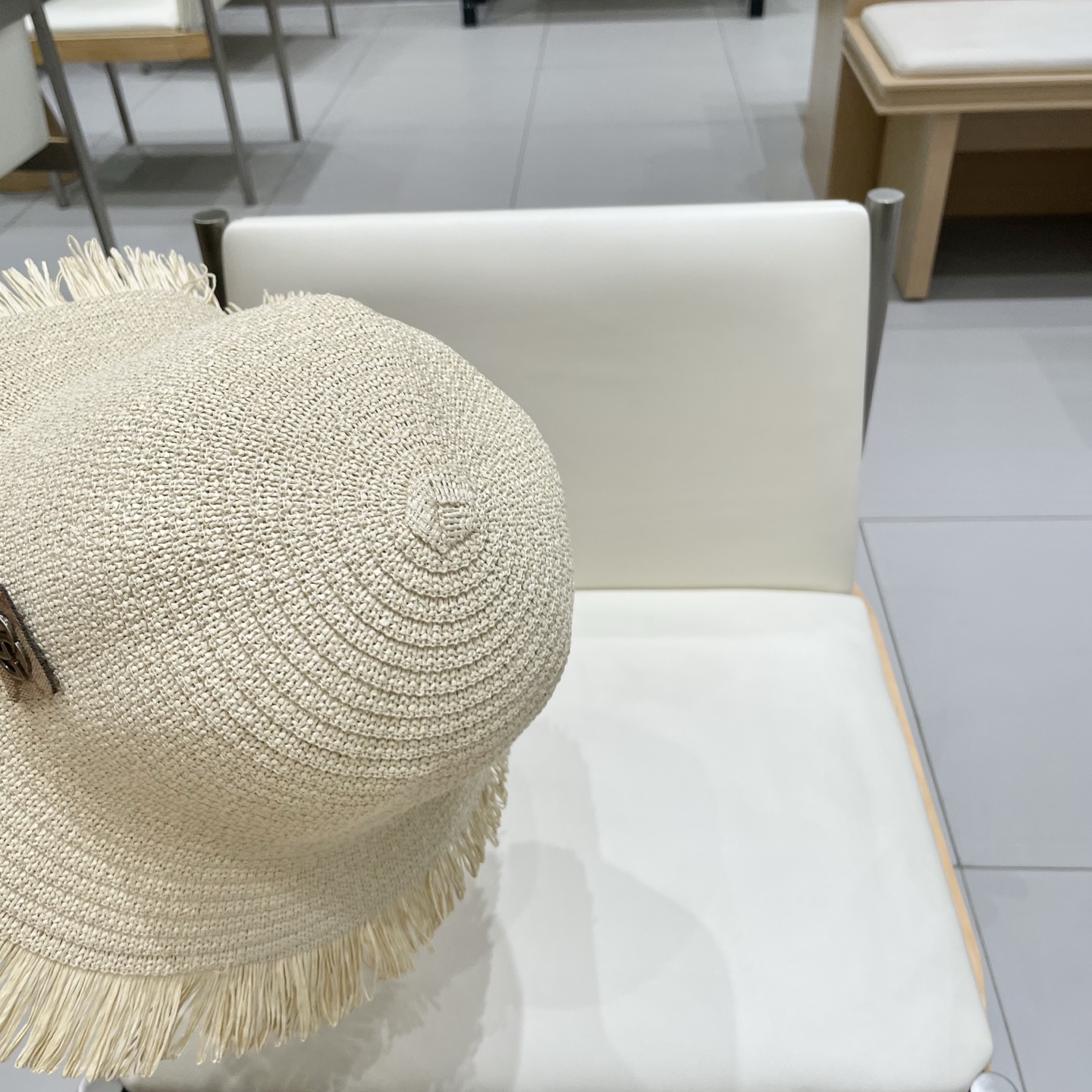  Gucci古奇女士帽子大檐韩版毛边透气草帽夏季遮阳防晒沙滩帽渔夫帽