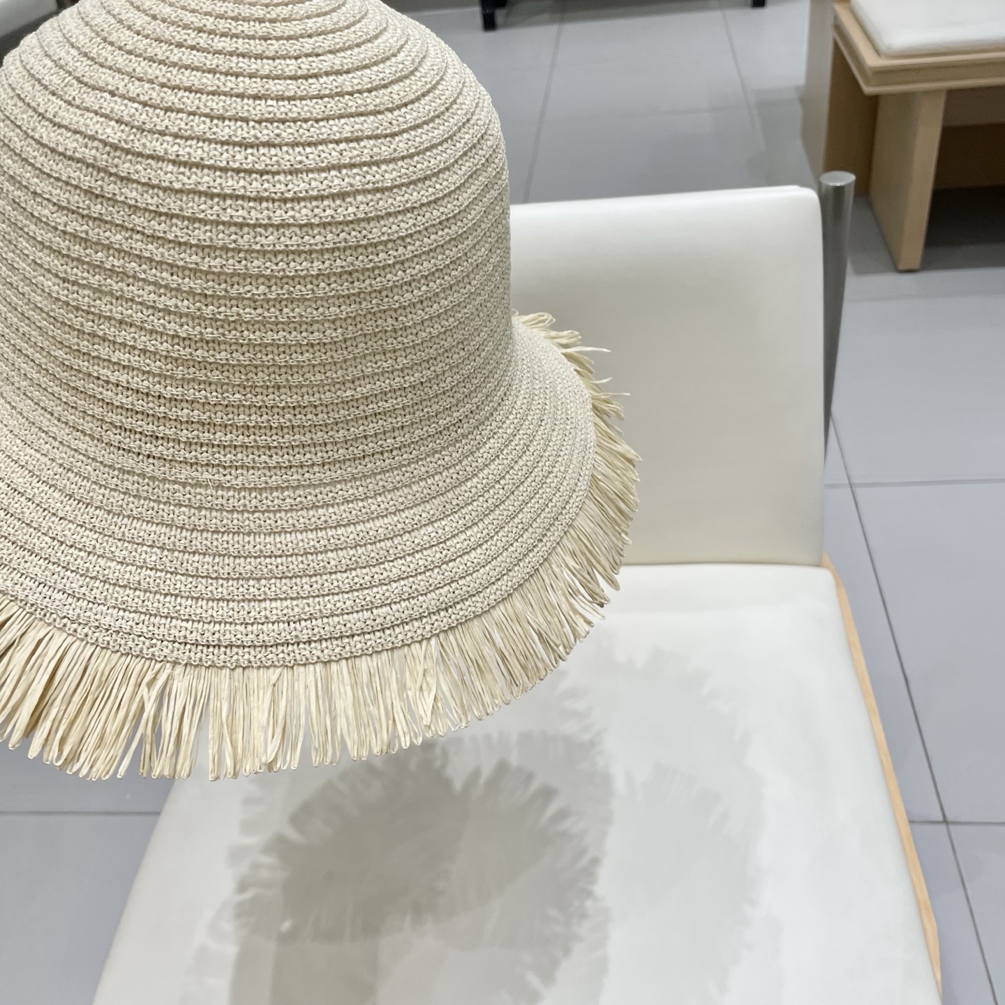  Gucci古奇女士帽子大檐韩版毛边透气草帽夏季遮阳防晒沙滩帽渔夫帽