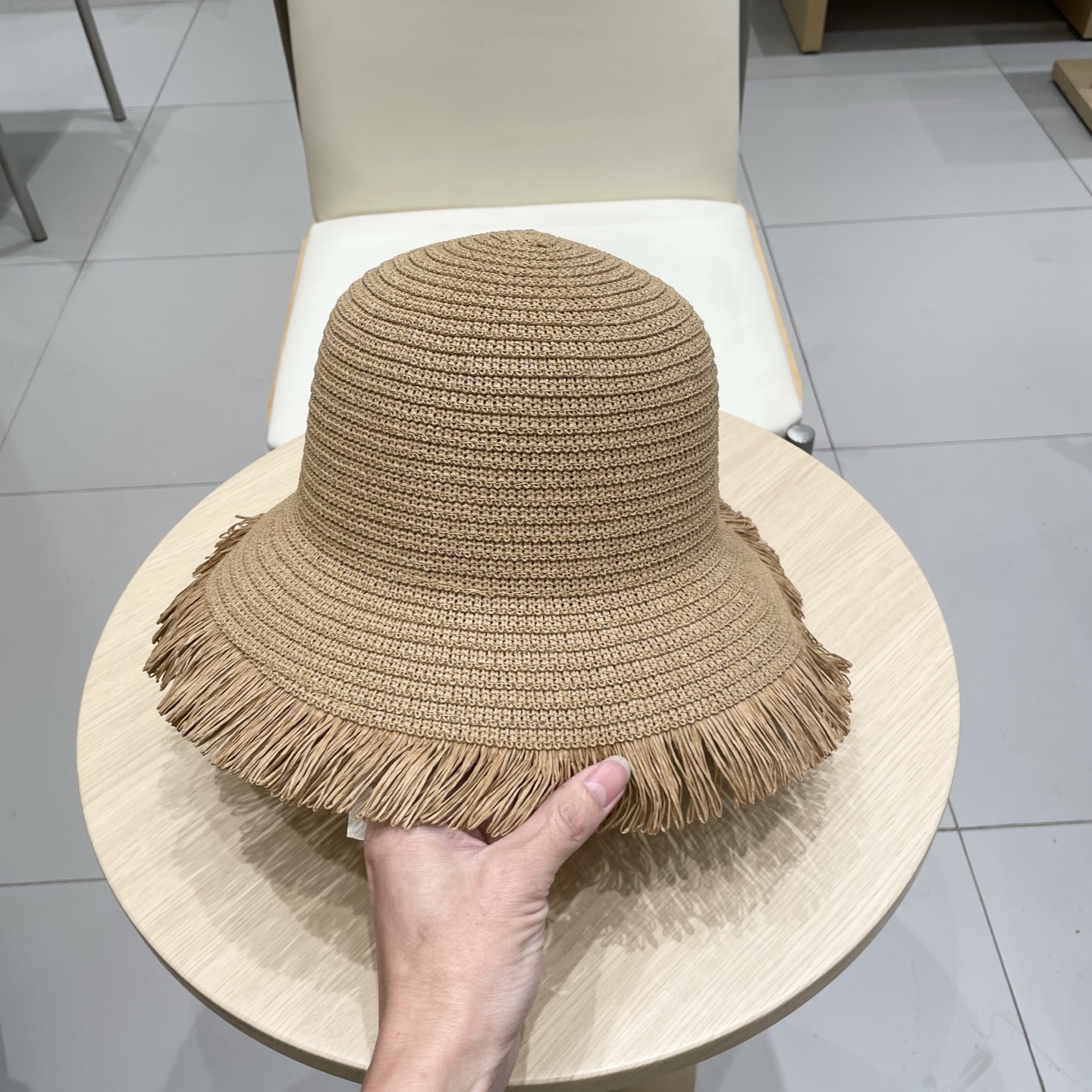  Gucci古奇女士帽子大檐韩版毛边透气草帽夏季遮阳防晒沙滩帽渔夫帽