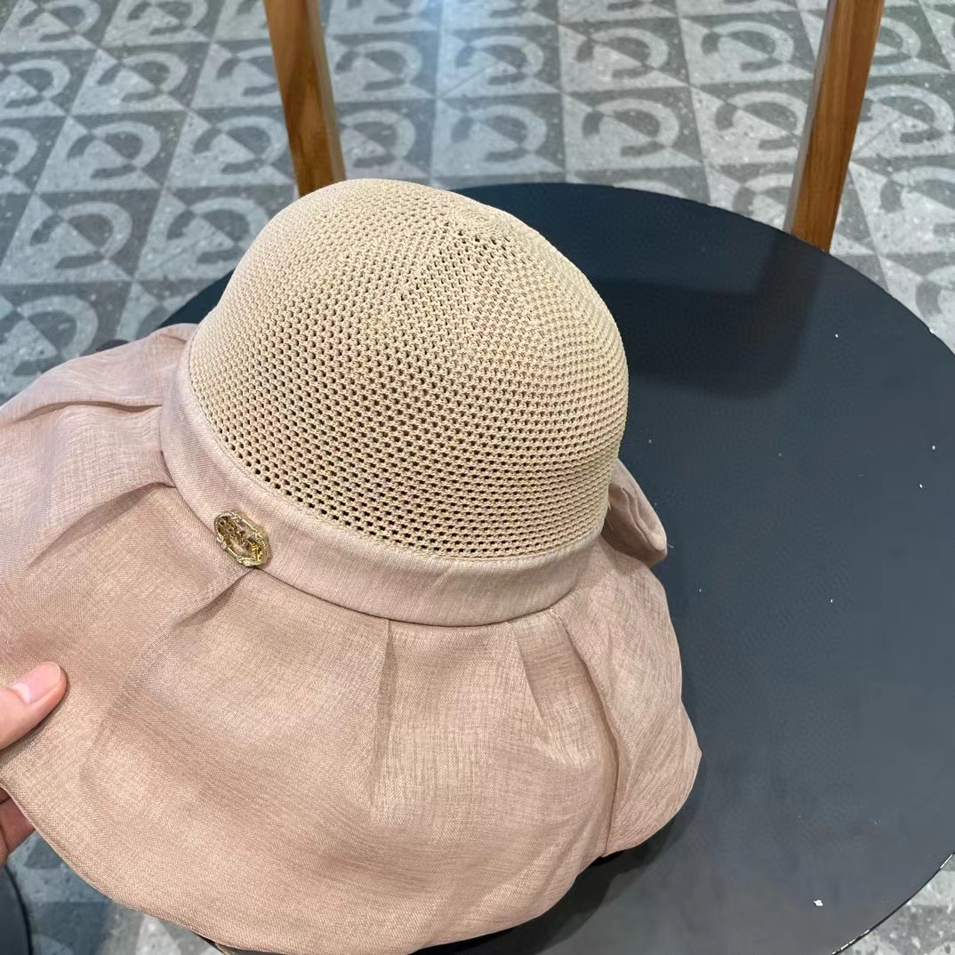  PRADA普拉达 新款大帽檐遮阳帽，渔夫帽，小红书网红爆款 防紫外线大檐遮脸防晒太阳渔夫帽