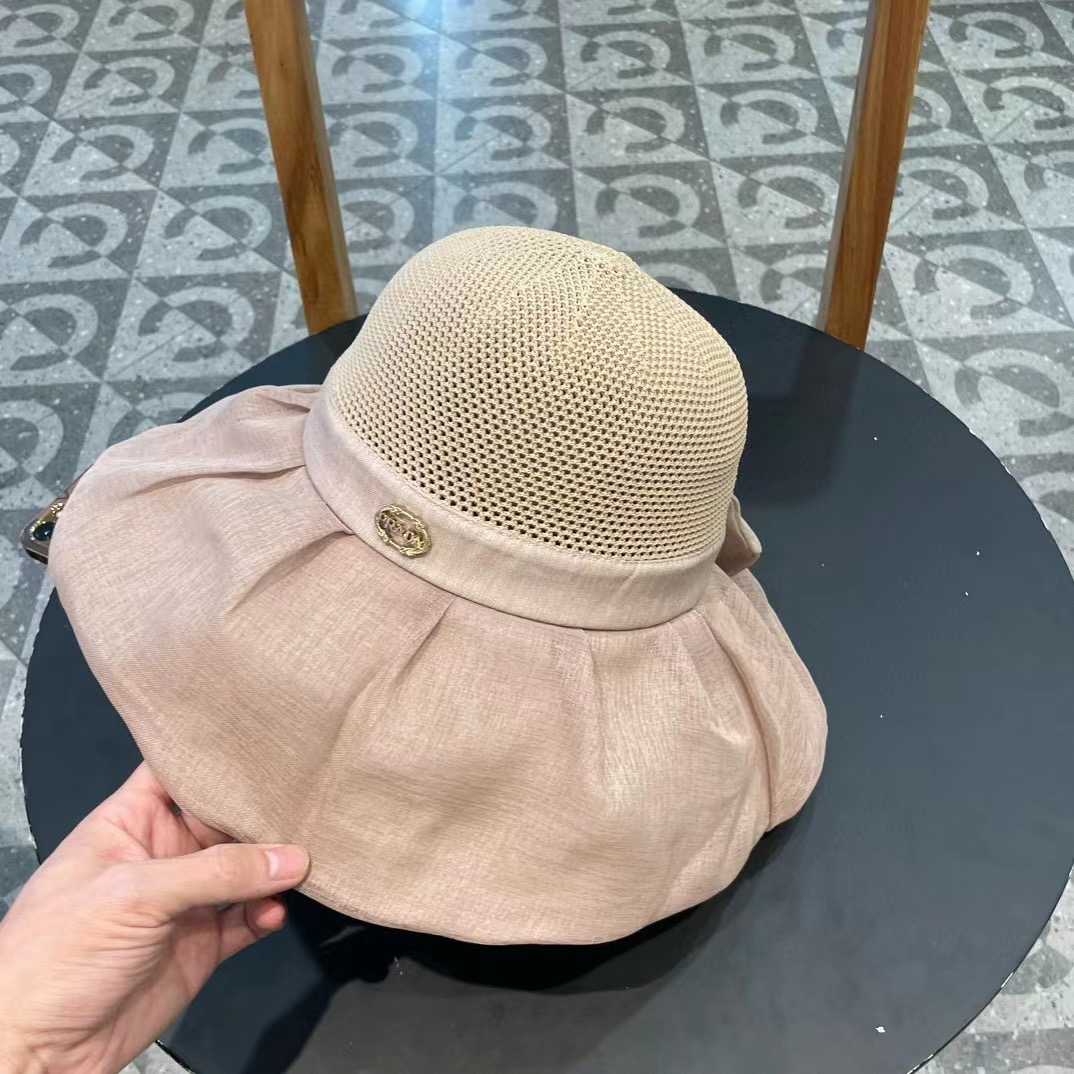  PRADA普拉达 新款大帽檐遮阳帽，渔夫帽，小红书网红爆款 防紫外线大檐遮脸防晒太阳渔夫帽