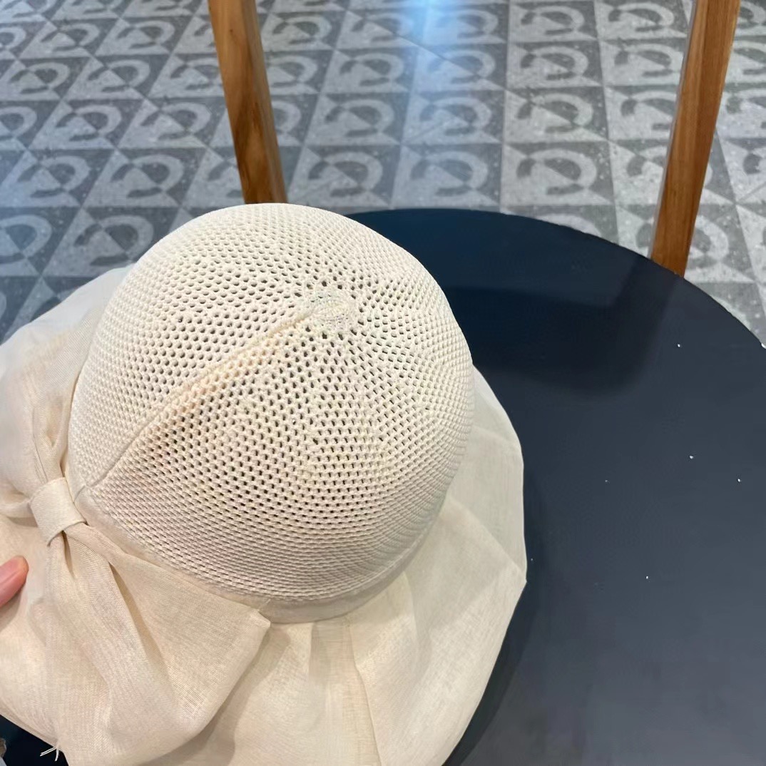  PRADA普拉达新款大帽檐遮阳帽，渔夫帽，小红书网红爆款 防紫外线大檐遮脸防晒太阳渔夫帽