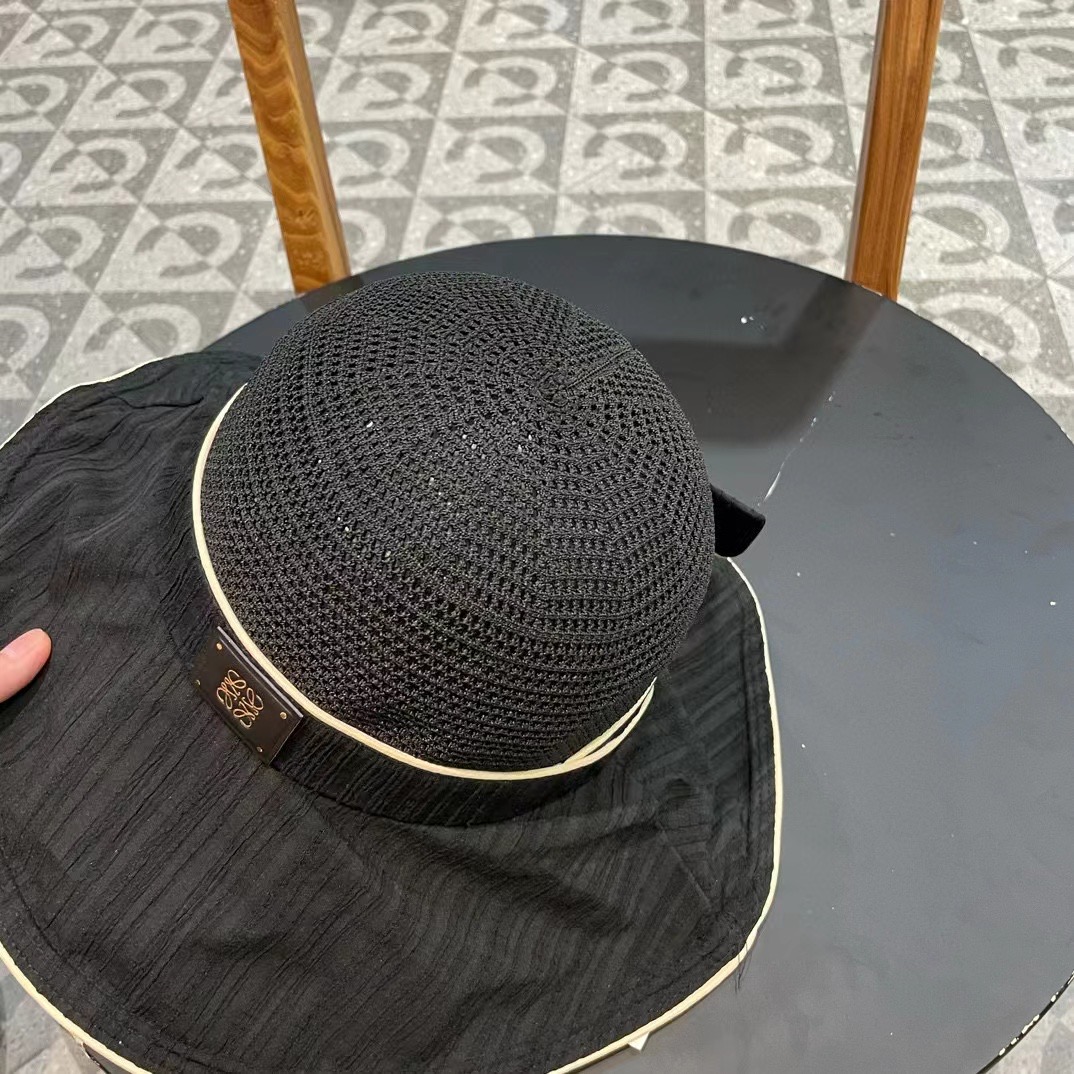  LOEWE罗意威防晒帽女新款空顶帽防紫外线大帽檐夏季遮阳帽子大头围，方便携带