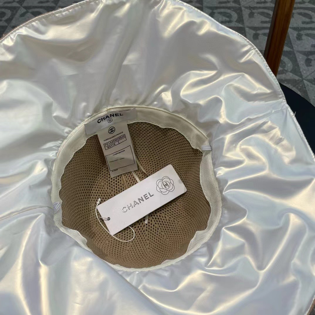  Chanel香奈儿防晒渔夫帽女士2025遮脸登山防紫外线夏大檐太阳骑车遮阳帽子海边