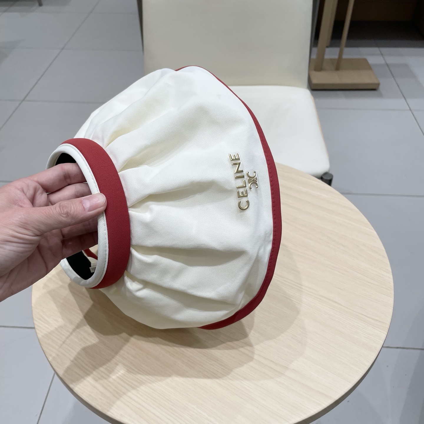 celine塞琳户外防晒帽夏季防晒贝壳帽大帽檐遮阳发箍帽空顶黑胶贝壳帽子