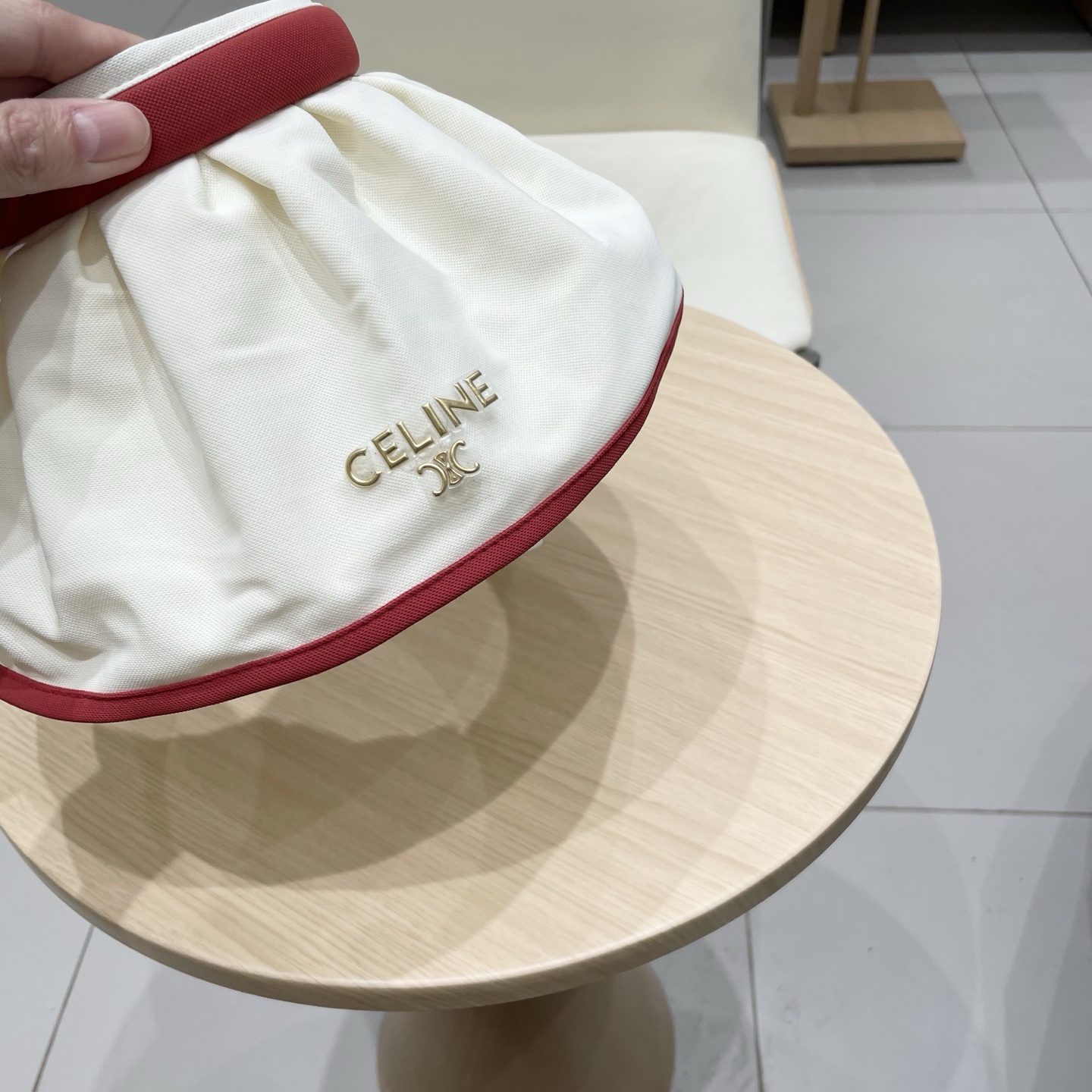 celine塞琳户外防晒帽夏季防晒贝壳帽大帽檐遮阳发箍帽空顶黑胶贝壳帽子