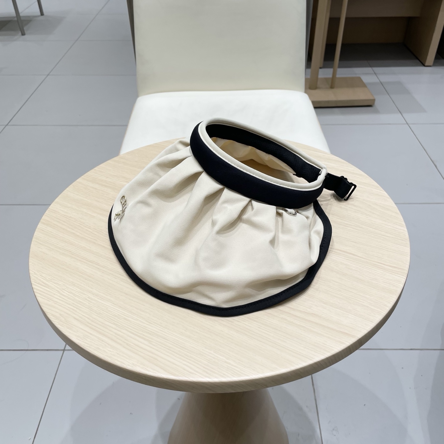 celine塞琳户外防晒帽夏季防晒贝壳帽大帽檐遮阳发箍帽空顶黑胶贝壳帽子