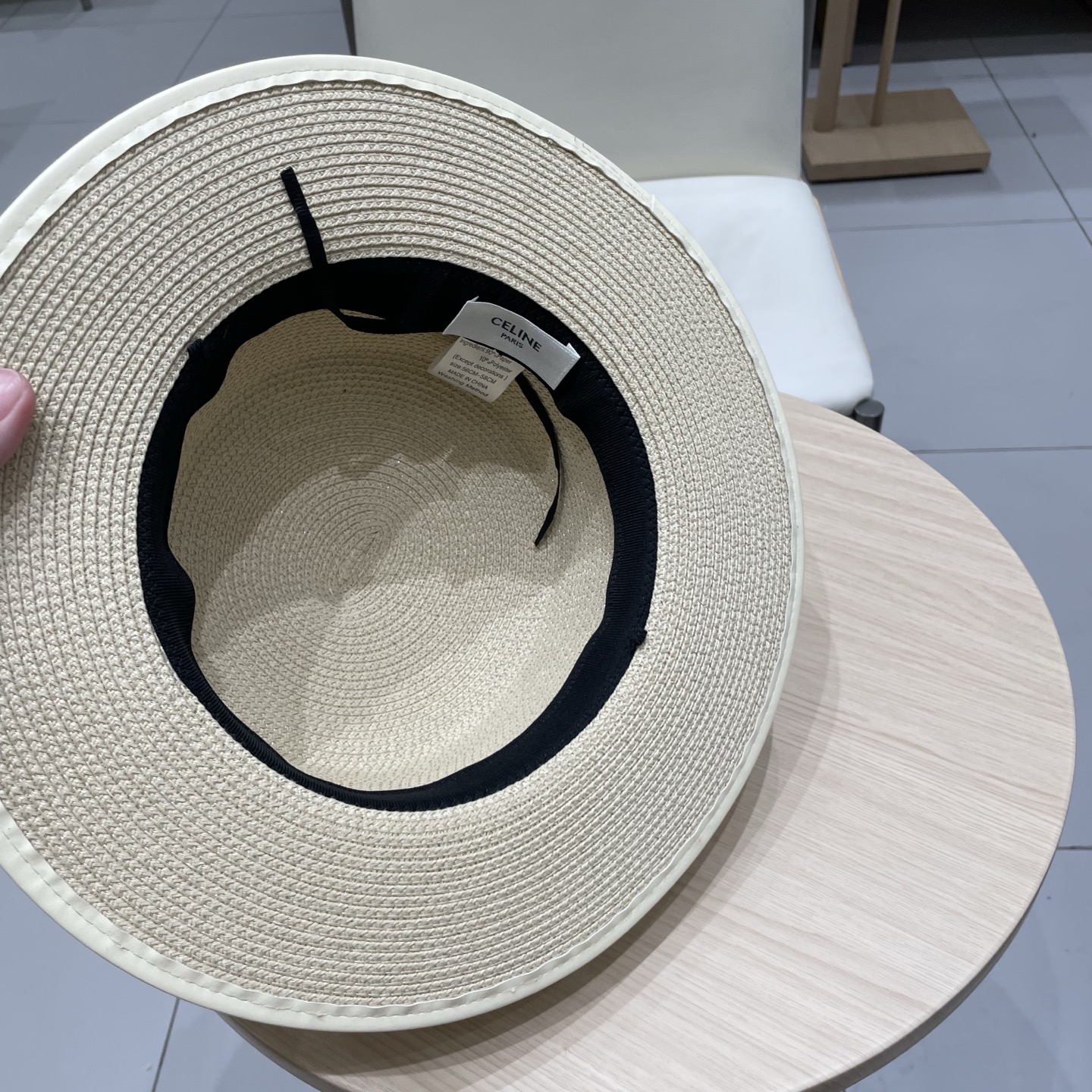 P137 Selincelien’s new straw hat, flat hat, 57 cm head - 图片 9