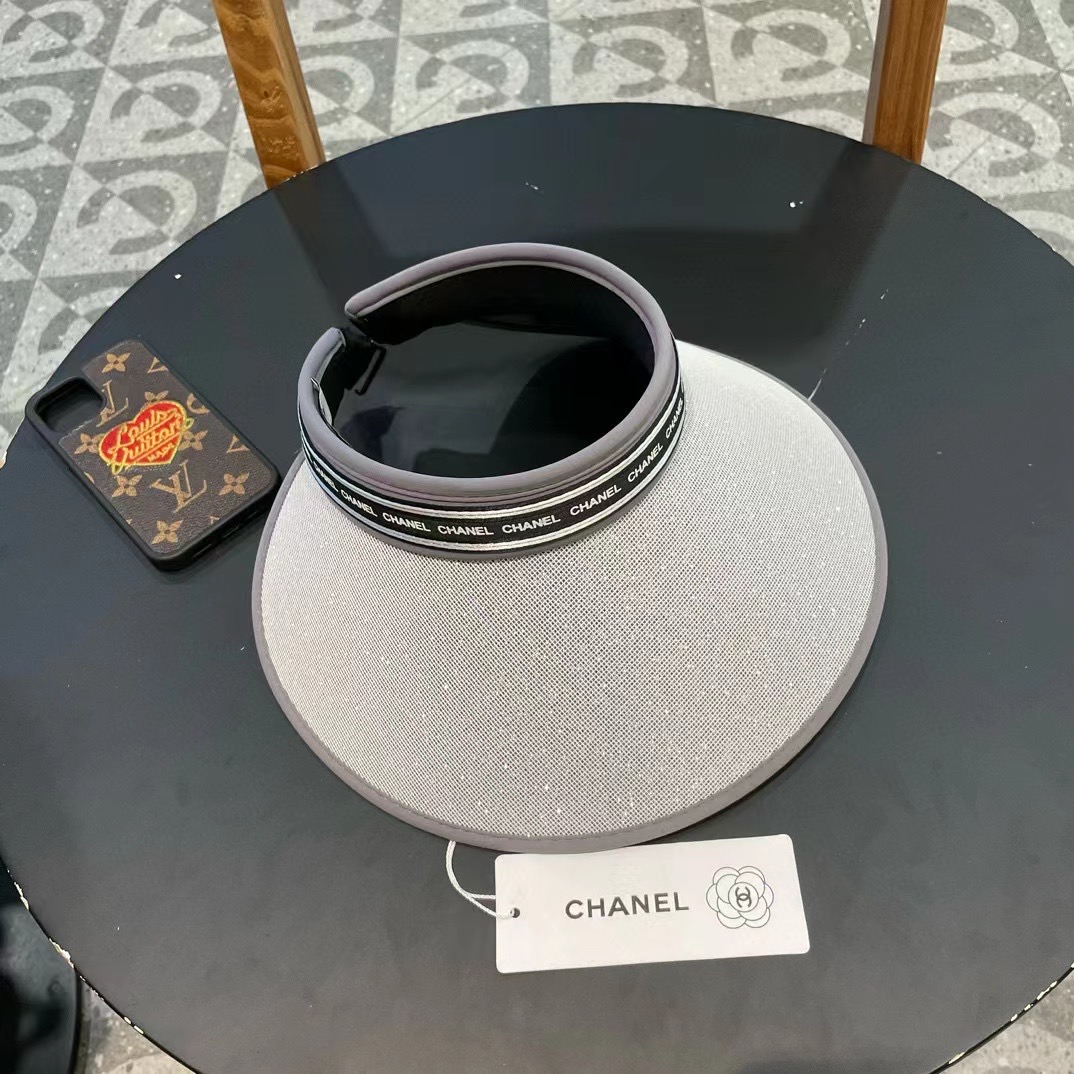 【CHANEL香奈儿】2025夏季新款小香遮阳帽空顶帽，大牌出货，超方便！好搭！出街必备